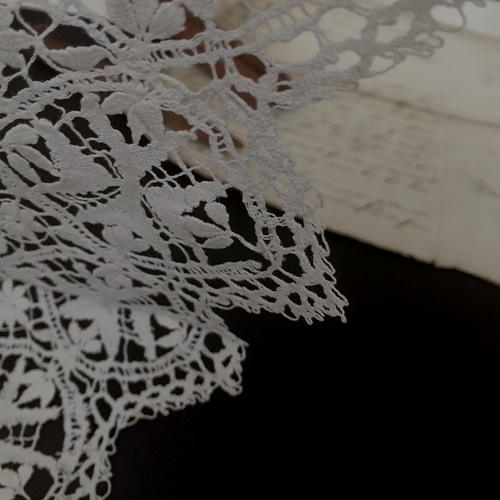 54. アンティークレース つけ襟 装飾レース ビクトリアン 刺繍