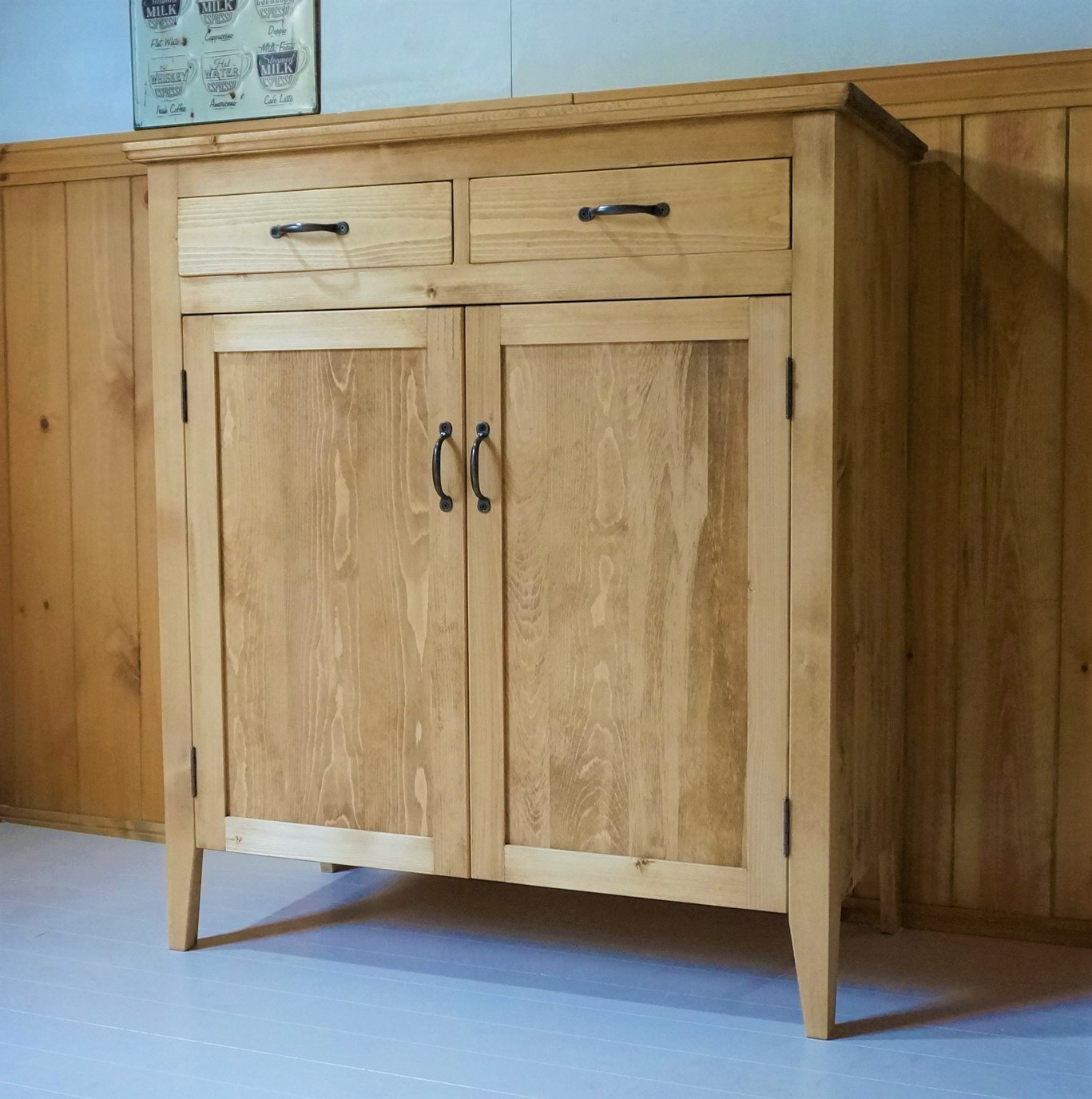 キッチンキャビネット 電話台 サイズオーダー可 キッチン収納家具  食器棚 パイン家具 キャビネット