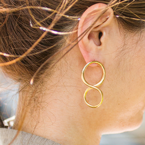 twist pierce／8の字ピアス（片耳）／silver925 《送料無料