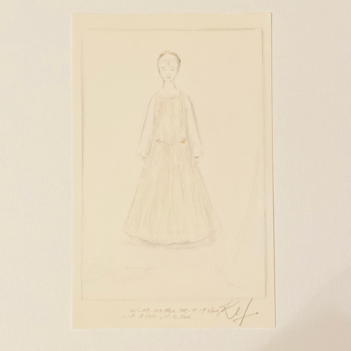 あ わ い 光 の 中 ＂ 鉛筆画 絵画 アート イラスト 女性
