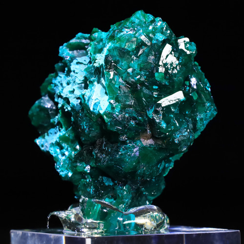 60g『超希少な共生結晶美』天然 ダイオプテーズ シャッタカイト