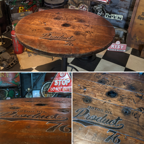 インダストリアルインテリア ガレージテーブル コーヒーテーブル M-Type ELEMENTS（インテリア） テーブル カフェ 長方形 60×70 店舗