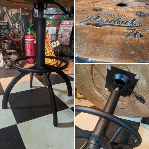 インダストリアル ガレージテーブル 油圧式 高さ調整式 A-Type