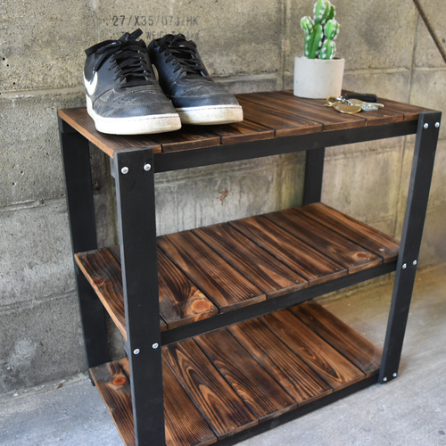 シューズラック 男前 インテリア インダストリアル テレビボード 靴