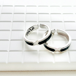 黑騎士琺瑯925純銀戒指2.0 中性配戴 時尚升級輕珠寶設計 第1張的照片
