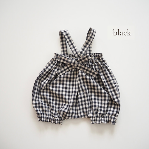 ギンガムチェックのバックリボンブルマ / 80〜90㎝ / 3カラー ベビー服