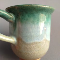 コーヒーカップ　緑釉 　【商品番号：00349】 8枚目の画像