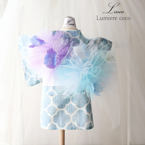 犬服＊浴衣・紫陽花(水花色) ペット服・アクセサリー lumiere