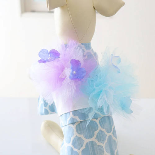 犬服＊浴衣・紫陽花(水花色) ペット服・アクセサリー lumiere