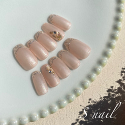 No.6】ガラスフレンチネイル ネイルチップ（つけ爪） S nail 通販