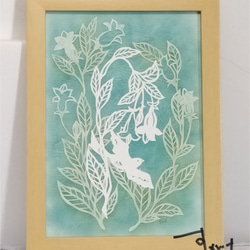 白切り絵オーダーメイド（A4または色紙サイズ） 切り絵 すがた