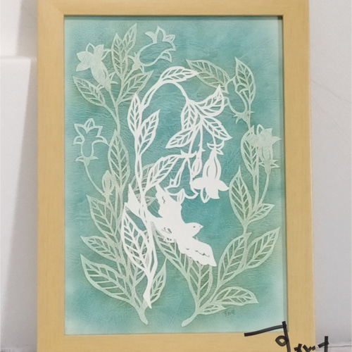 原画】『冒険の旅へ』（鳥の絵 ガラクタ アンティーク 森林