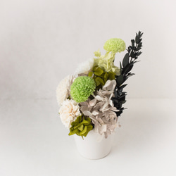 仏花　✧ホワイトプラチナ✧　プリザーブドフラワー　お供え花　小さめ　メモリアルフラワー　 6枚目の画像