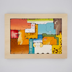 木製ジグソーパズル 大人用パズル　アニマル Amazon.co.jp: KAAYEE 木製ジグソーパズル ワンダフル動物 円型