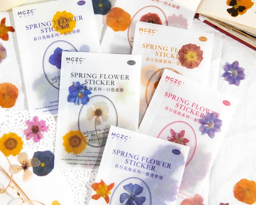 押し花フレークシール 45枚 シール・ステッカー n i j i - i r o 通販