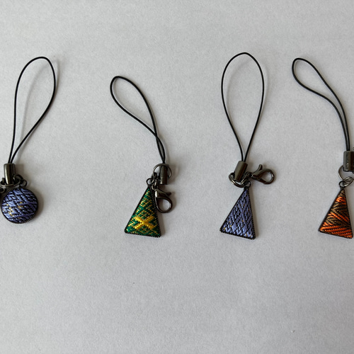 日本青年社　ストラップ　激レア！！　非売品 佐賀錦ストラップ】【送料無料】伝統工芸 手織り織物 根付け