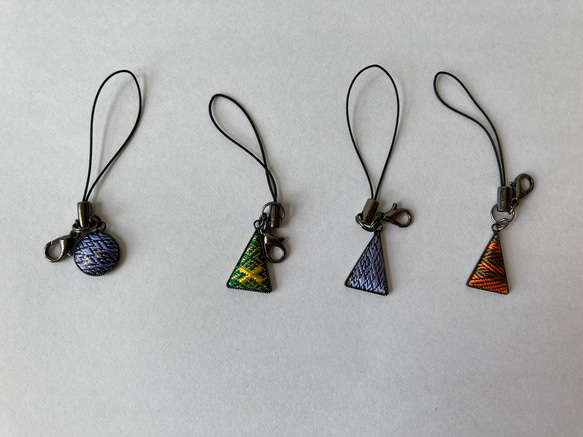 佐賀錦ストラップ】【送料無料】伝統工芸 手織り織物 根付け