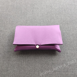 ピュアシルク　タロットポーチ　紫（レギュラーデッキ用）PSS001 3枚目の画像