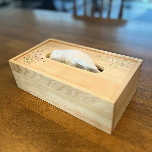 ティッシュボックス 木のティッシュボックス 薄型ティッシュbox ひのき