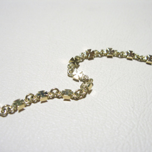 仁尾彫金『ピンクゴールドクロス』ハンドメイドb （仁尾彫金『ピンク  