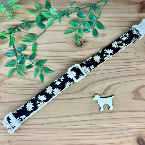 犬 首輪＆リードセット 定番 人気オシャレ 花柄 小型犬 中型犬