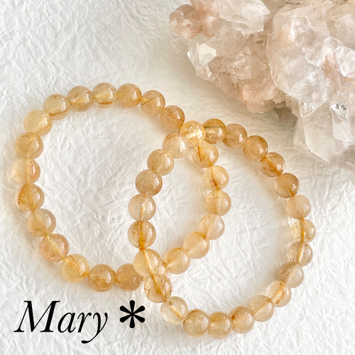 1289 ゴールドヴィーナスルチルクォーツ 8mm ブレスレット パワー