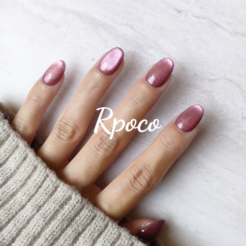 マグネットネイル『 plum 』 No.mg06 ネイルチップ（つけ爪） Rpoco  