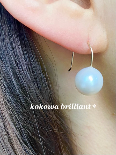 【14kgf】大玉淡水パールピアス