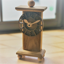 無垢材　木の置き時計　アラビア数字 6枚目の画像
