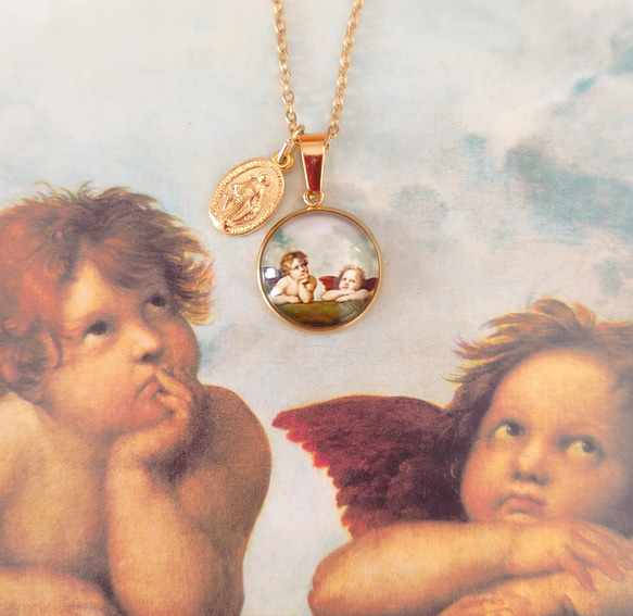 ラファエロの天使　メダイ　ゴールド　　アンクレット　ネックレス ラファエロの天使 メダイ ゴールド アンクレット ネックレス