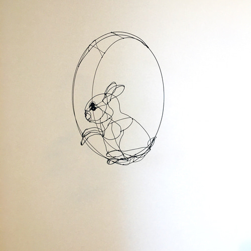 ワイヤーアート　ワイヤークラフト うさぎ ワイヤークラフト うさぎ インテリア ワイヤーアート 壁 飾り