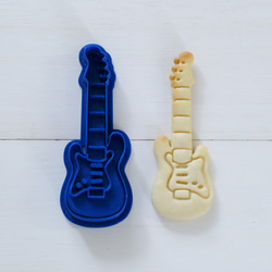 エレキギター②（スタンプ付き）　クッキー型・クッキーカッター 1枚目の画像