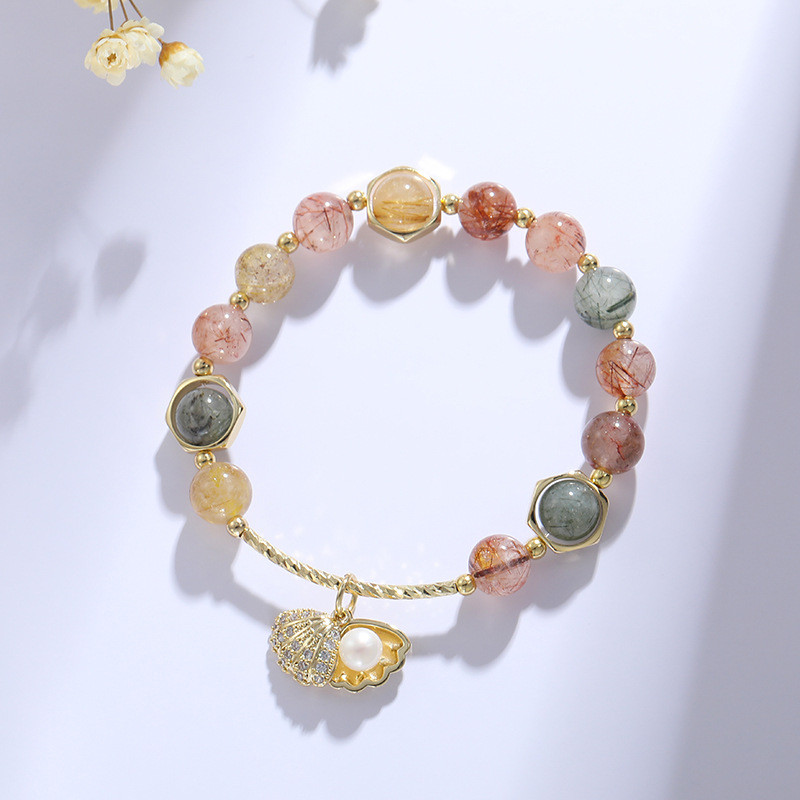 幸運を象徴し※多彩な色合い※グリーンファントムクォーツ※イエローアメジスト※レッドアメジスト※ピンクアメジスト