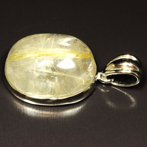 超大粒が魅力です!!】一点物 ゴールドルチル クォーツ ペンダント