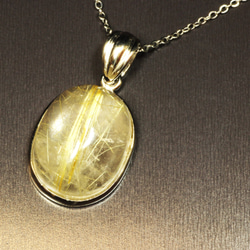 超大粒が魅力です!!】一点物 ゴールドルチル クォーツ ペンダント