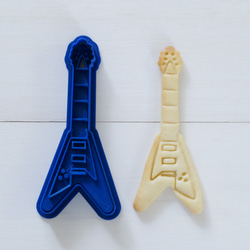 エレキギター③（スタンプ付き）　クッキー型・クッキーカッター 1枚目の画像