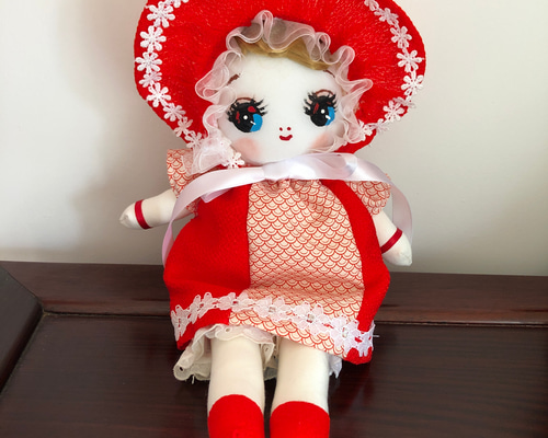 夢 文化人形＊白無垢乙女♡創作文化人形約30cm着物人形エプロン