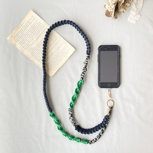 ハンドメイド】パラコード・スマホ用ショルダーストラップ パラコード