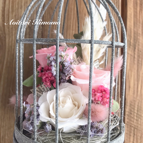 フライングリース バードゲージアレンジ 置き型リース