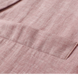 2色　さらりと羽織れるリネンコットンのジャケット　ポケット付き【春夏秋】ベージュ系/ピンク系 7枚目の画像