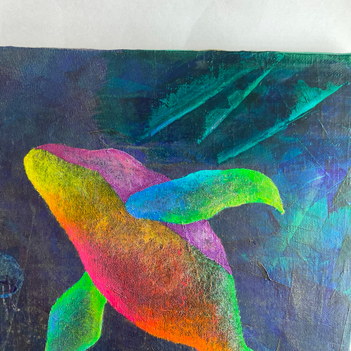 原画・アクリル画】クジラのワルツ002 キャンバス F4号(333 原画・アクリル画】クジラのワルツ002 キャンバス F4号(333