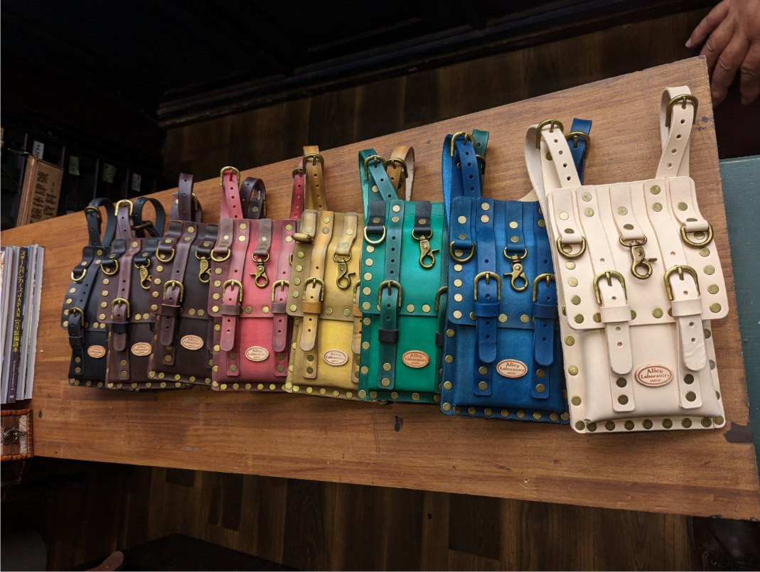 本革スマホケース 5Ｇ　王立空挺軍 標準腰鞄弐型　Alice-Labo　上部開口　シザーケース