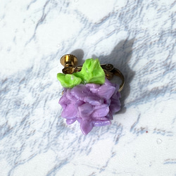 紫陽花ピアス、イヤリング（3色） 3枚目の画像
