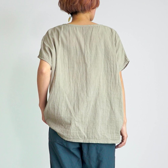 【福袋】寬鬆紗布T卹/2色可選/赤塔棉雙層紗布 第12張的照片