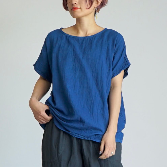 【福袋】ゆったりガーゼTシャツ/選べる2カラー/知多木綿ダブルガーゼ 2枚目の画像