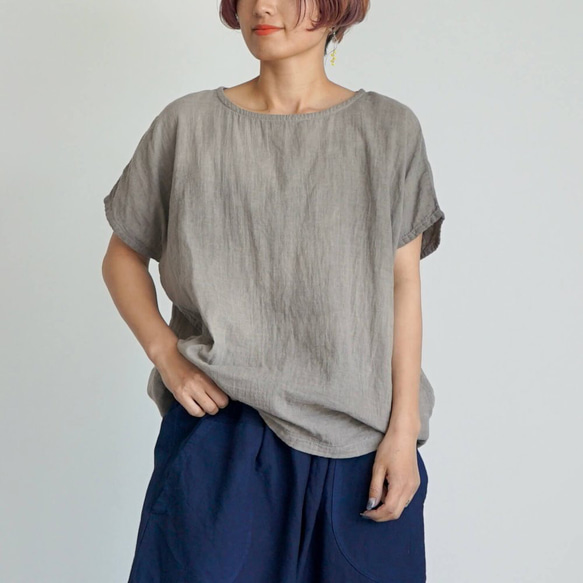 【福袋】ゆったりガーゼTシャツ/選べる2カラー/知多木綿ダブルガーゼ 5枚目の画像