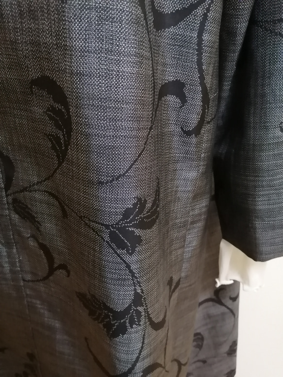 SOLD　着物リメイク　フレアーコート　大島紬 