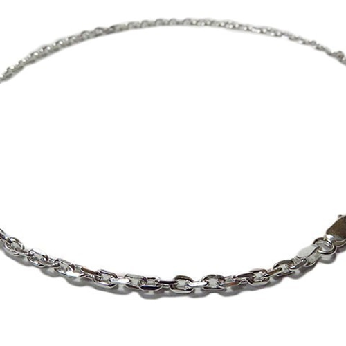 あずきチェーン ネックレス シルバー925 3.2mm 80cm 細角 チェーン