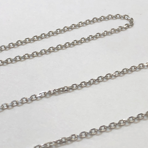 Pt850 1.3mm幅カットあずきネックレス 50センチ 新品 レディース Pt850 1.3mm幅カットあずきネックレス 50センチ 新品 レディース
