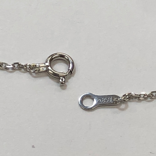 Pt850 1.3mm幅カットあずきネックレス 50センチ 新品 レディース Pt850 1.3mm幅カットあずきネックレス 50センチ 新品 レディース